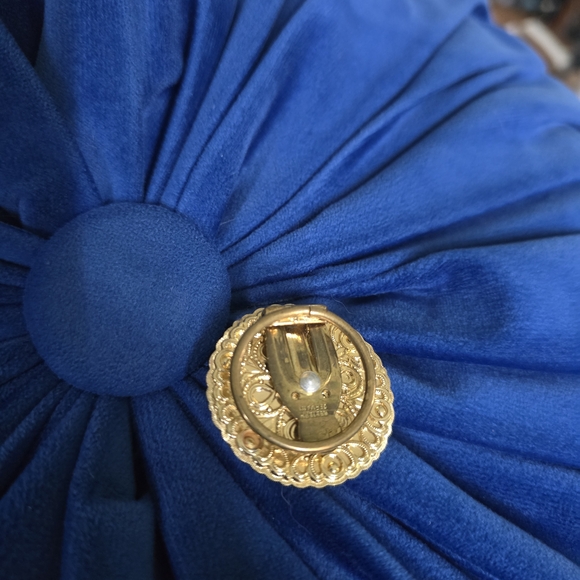 Vintage Western Germany Gold Floral Brooch Scarf Clip - Picture 3 of 4